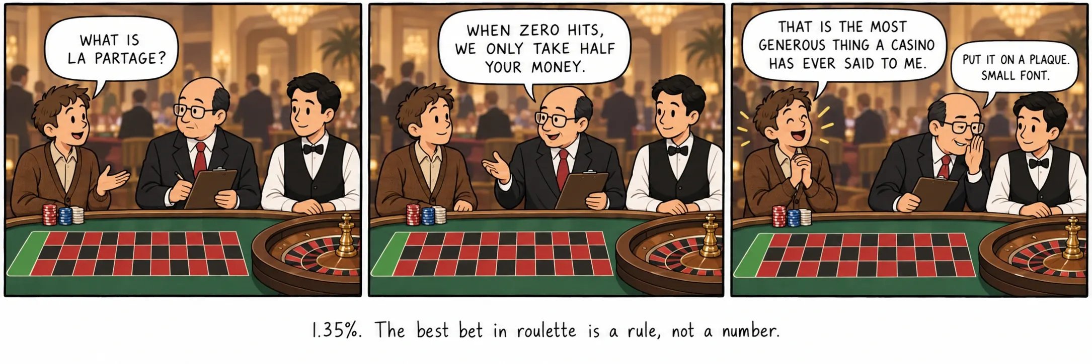 1,35%. La millor aposta a la ruleta és una regla, no un número.
